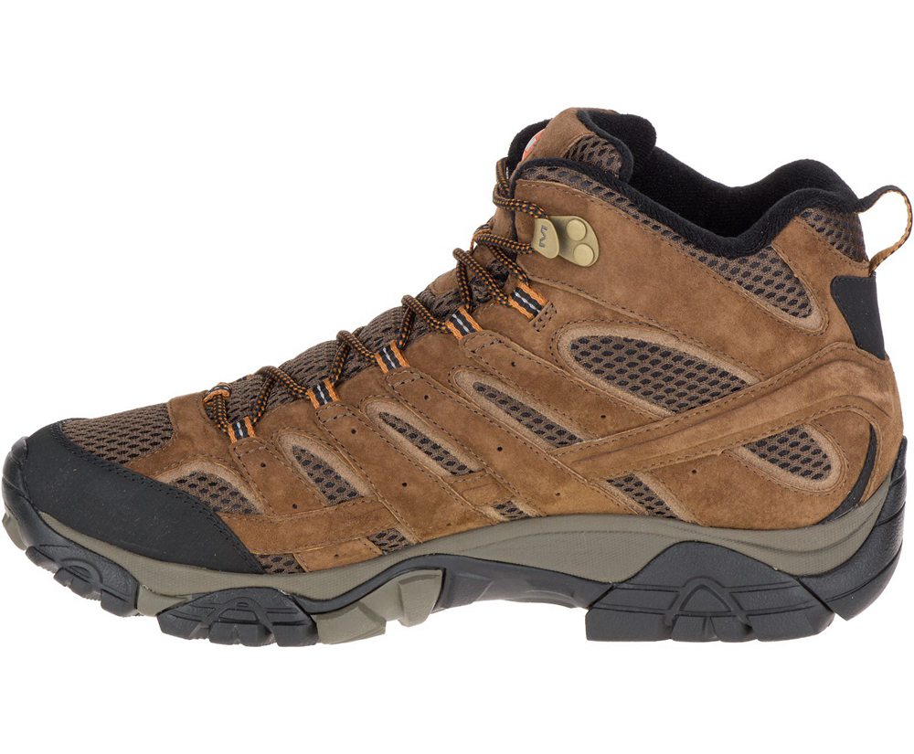Merrell Hiking Boots Brown - Moab 2 Mid Waterproof Wide Width - Mens 50JIOXSKW